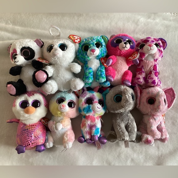 Set of 10 Beanie Boos, All 9” - Picture 1 of 11